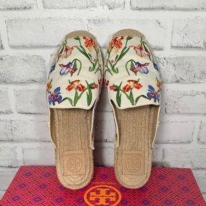 Tory Burch Max Embroidered Espadrille Slide